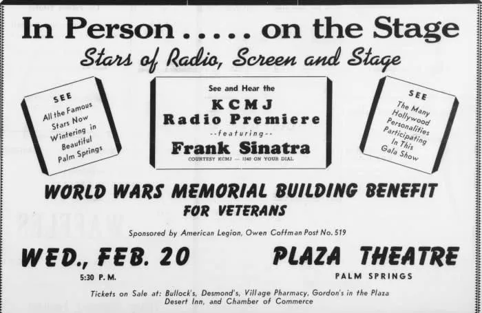 Frank Sinatra at Plaza Theater 1946