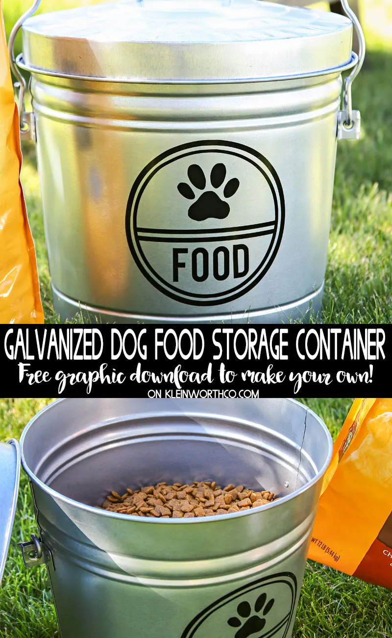 Galvanized Dog Food Storage Container keeping dog food fresh