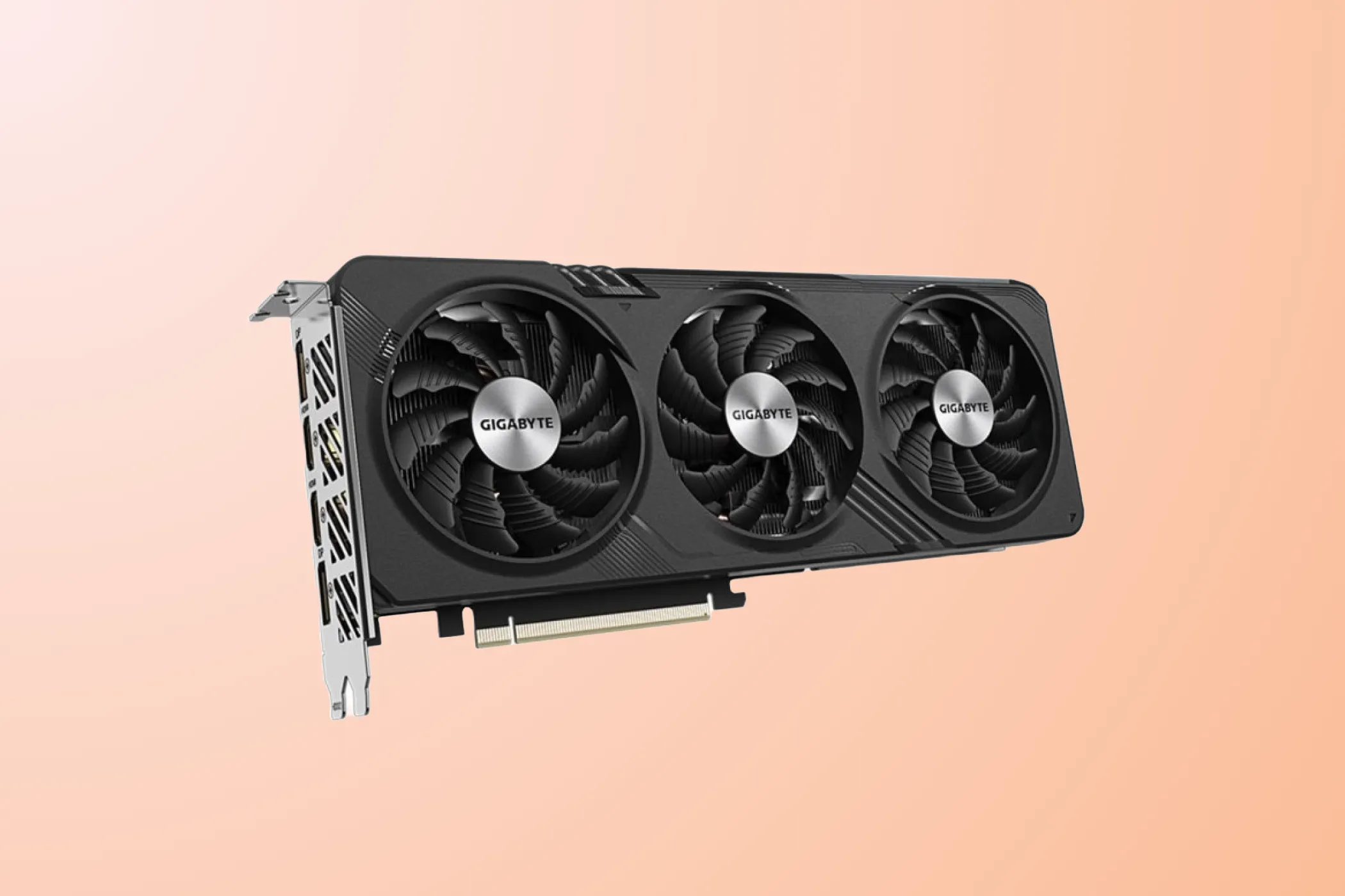 GIGABYTE GeForce RTX 4060 GAMING OC against an orange background.