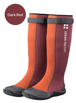 Green Master boots in Dark Red color
