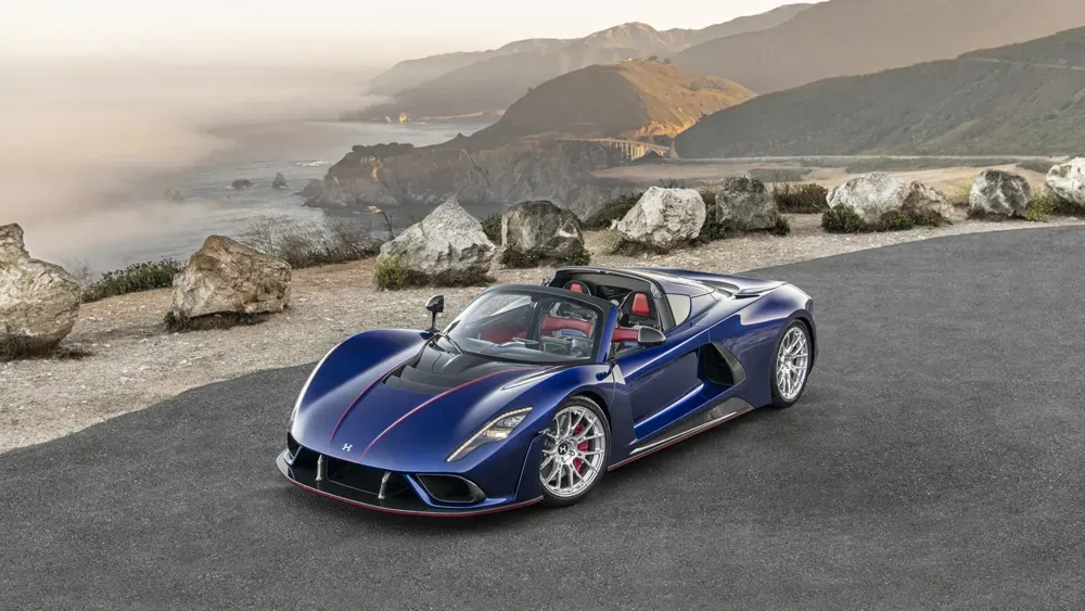 Hennessey Venom F5 Roadster hypercar in open configuration