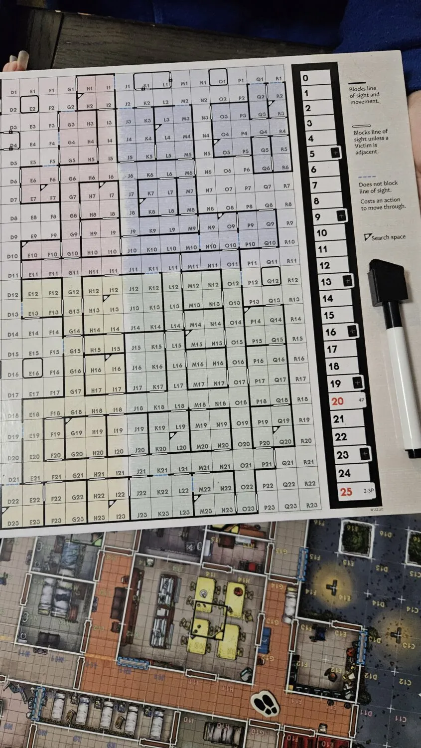 Hidden movement dry-erase board feature