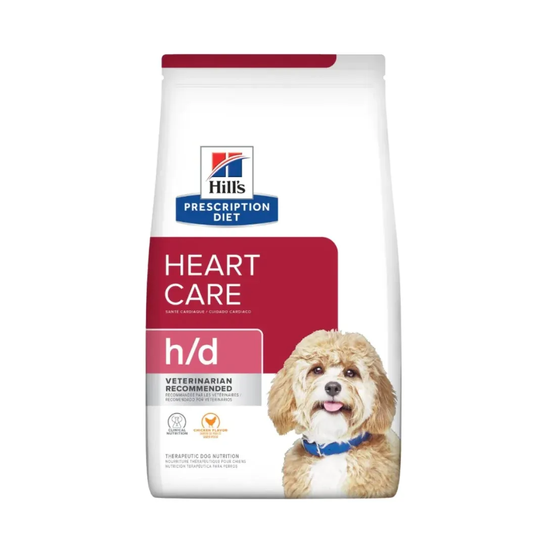 Hill’s Prescription Diet Heart Care H/D formula bag for canine cardiac care