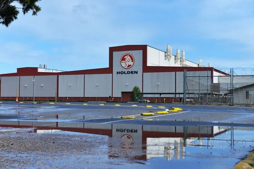 Holden’s plant in Elizabeth, SA shortly after manufacturing ceased in 2017