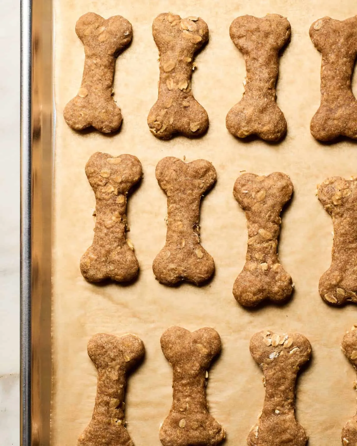 Homemade Dog Treats cooling on a wire rack.