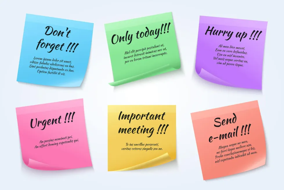 How to make team huddles fun: use sticky notes