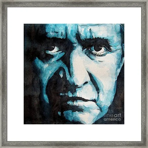 Hurt-inspired blue-toned portrait