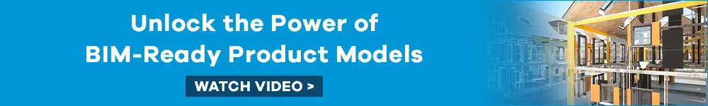 Illustrative graphic highlighting the importance of BIM-ready product models for manufacturers
