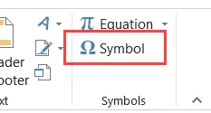 Insert Degree Symbol in Excel using the Symbol option
