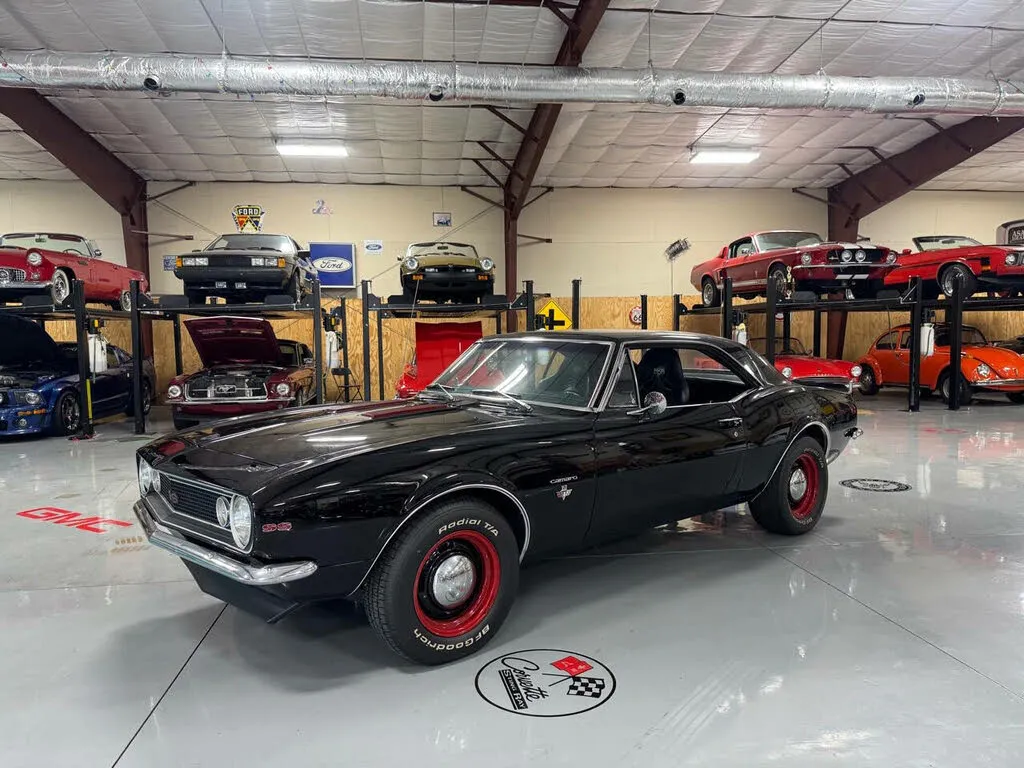 Interior of a 1967 Chevrolet Camaro, showcasing the classic design
