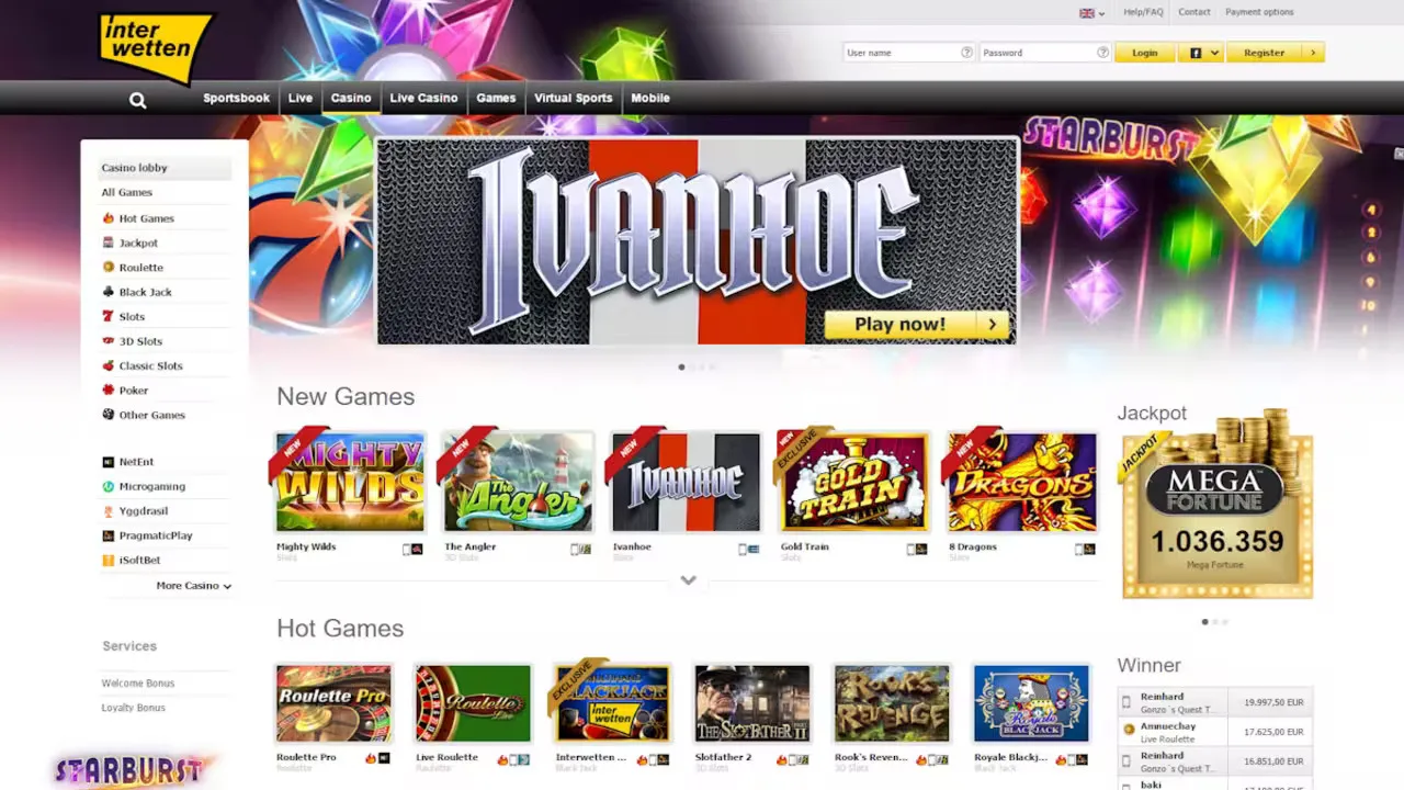 Interwetten Casino's history and game variety