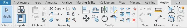 It shows the Modify tab