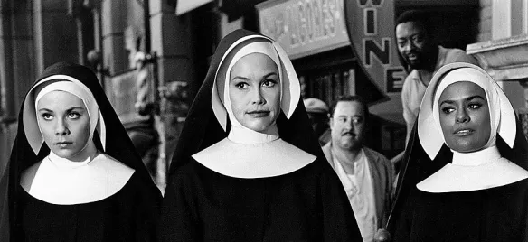 Jane Elliot, Mary Tyler Moore, and Barbara McNair as the three nuns in Change of Habit