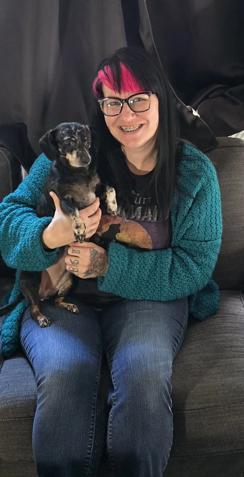 Jeannette outdoors with her dogs, embodying active pet lifestyle
