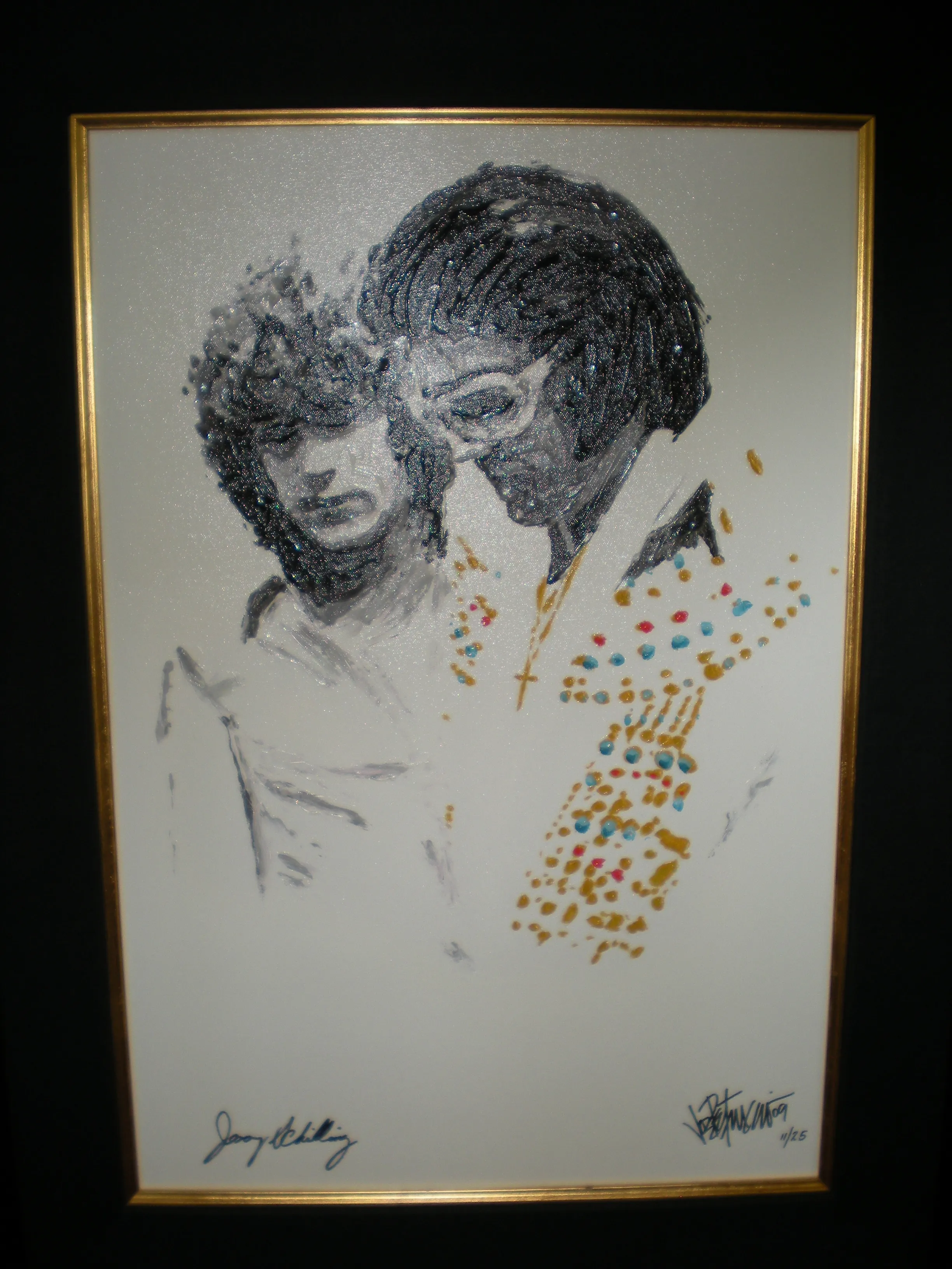 Joe Petruccio's painting of Elvis Presley and Jerry Schilling, titled "You'll Never Walk Alone"
