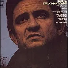 Johnny Cash playing guitar