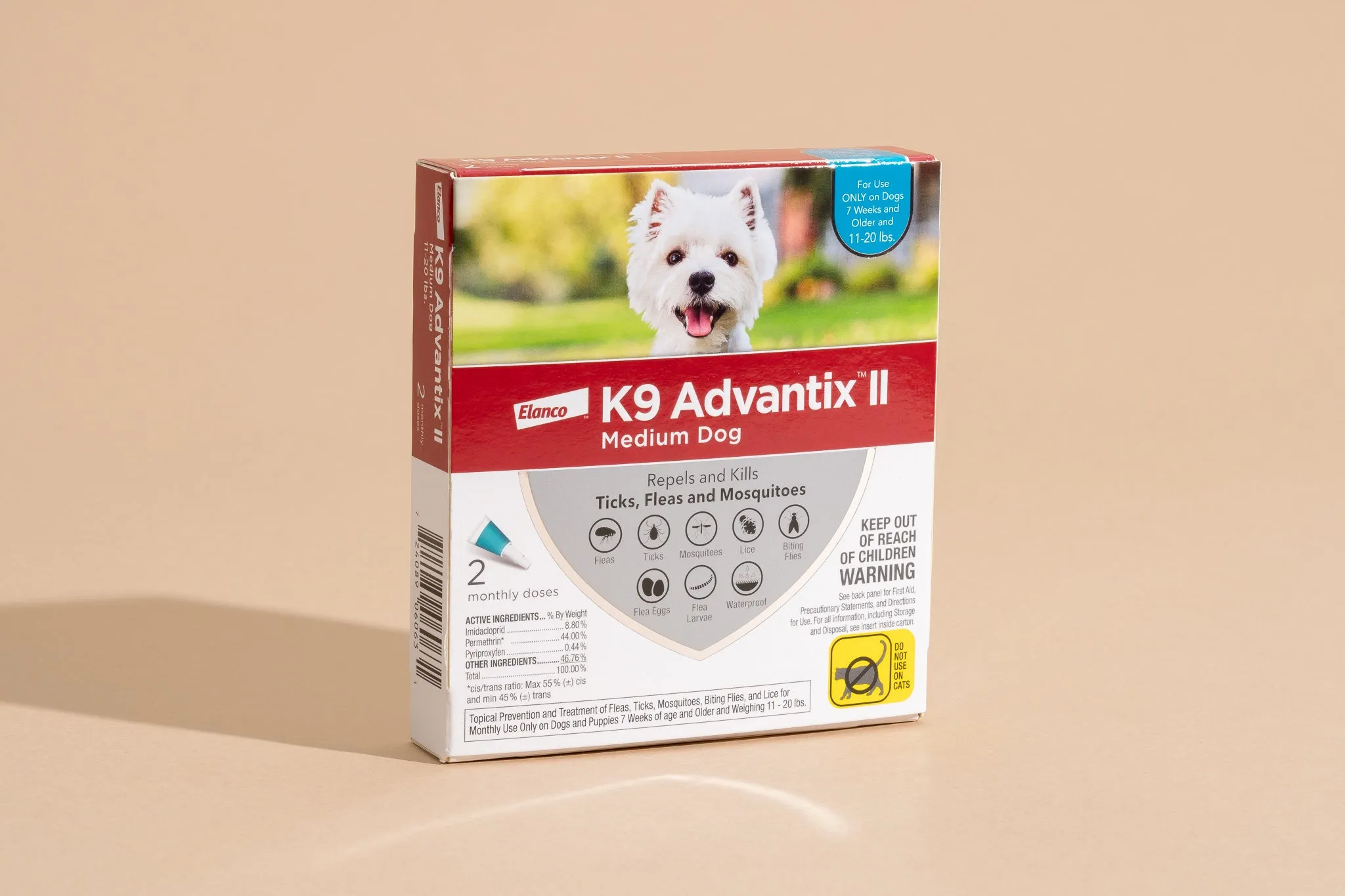 K9 Advantix II Flea and Tick Spot Treatment for Dogs in its packaging