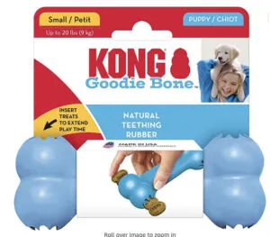 Kong Goodie Bone with treat pockets for puppy teething