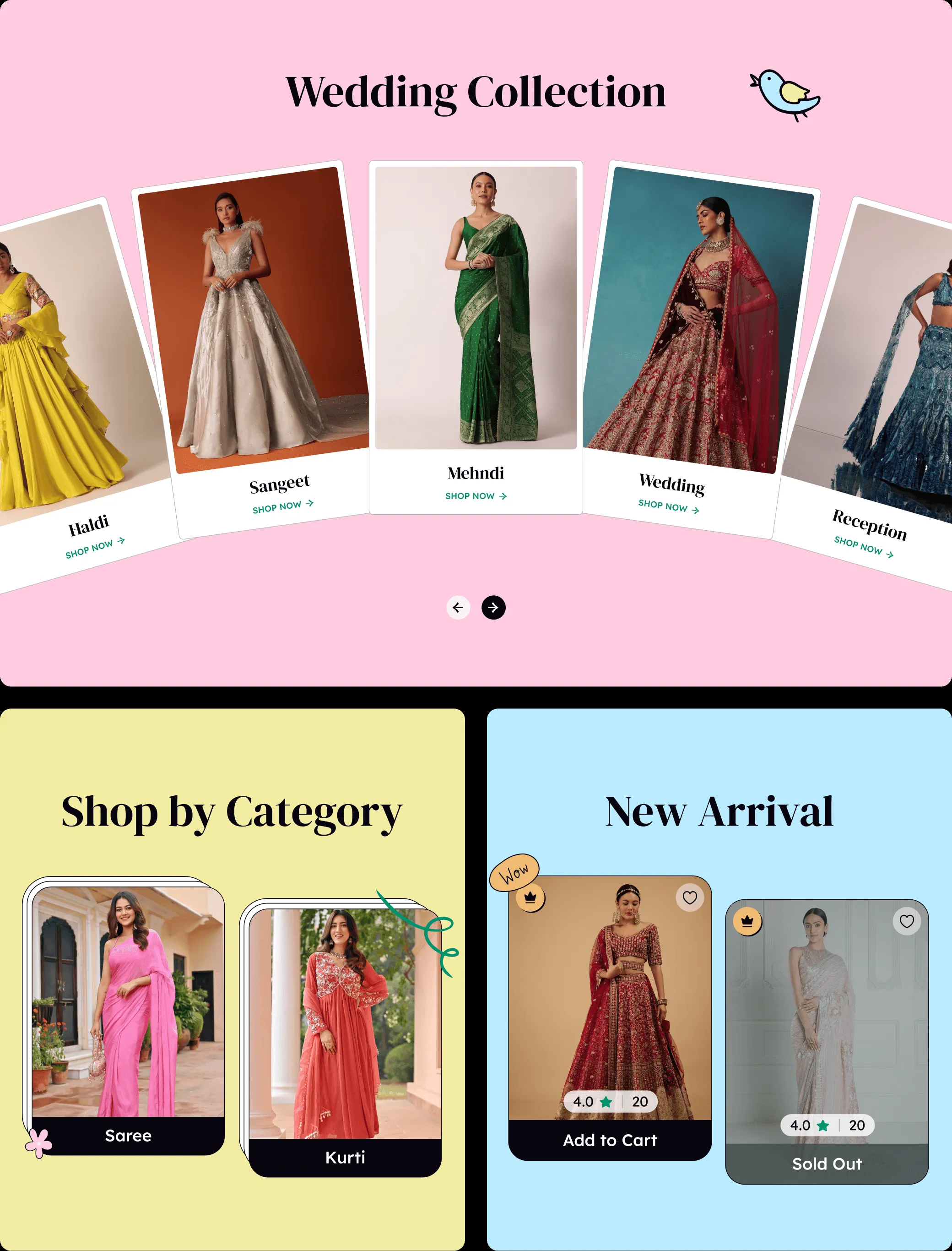 Kreeva Lifestyle's website interface