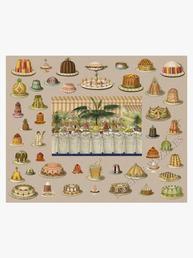 Liberty Puzzles Fancy Cakes wooden puzzle