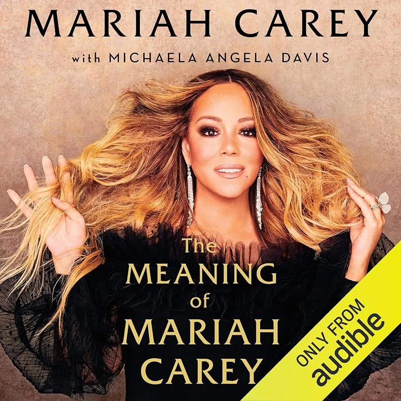 Mariah Carey posing elegantly, featured on her memoir cover