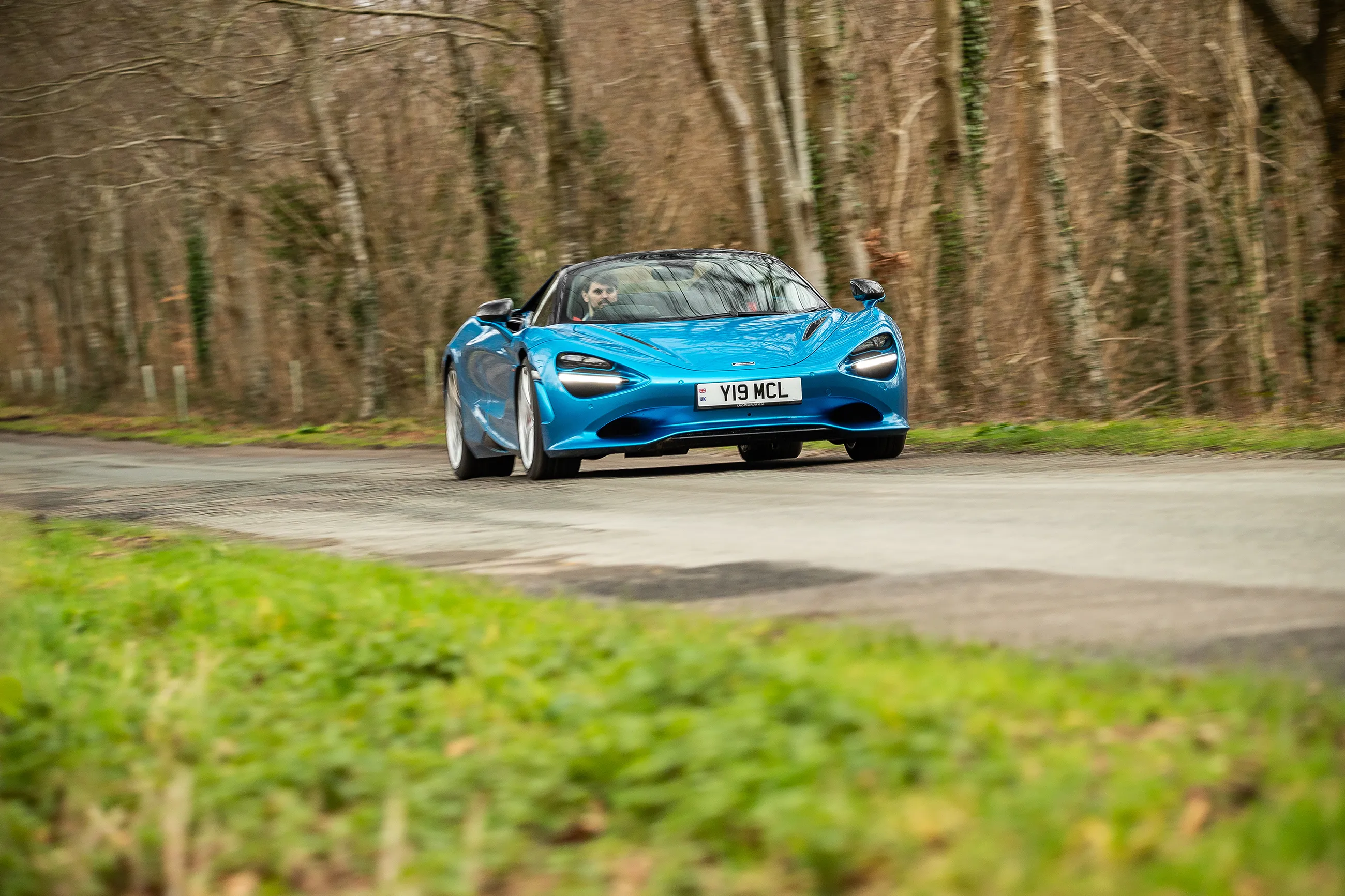 McLaren 750S Spider rear three-quarter view emphasizing lightweight design