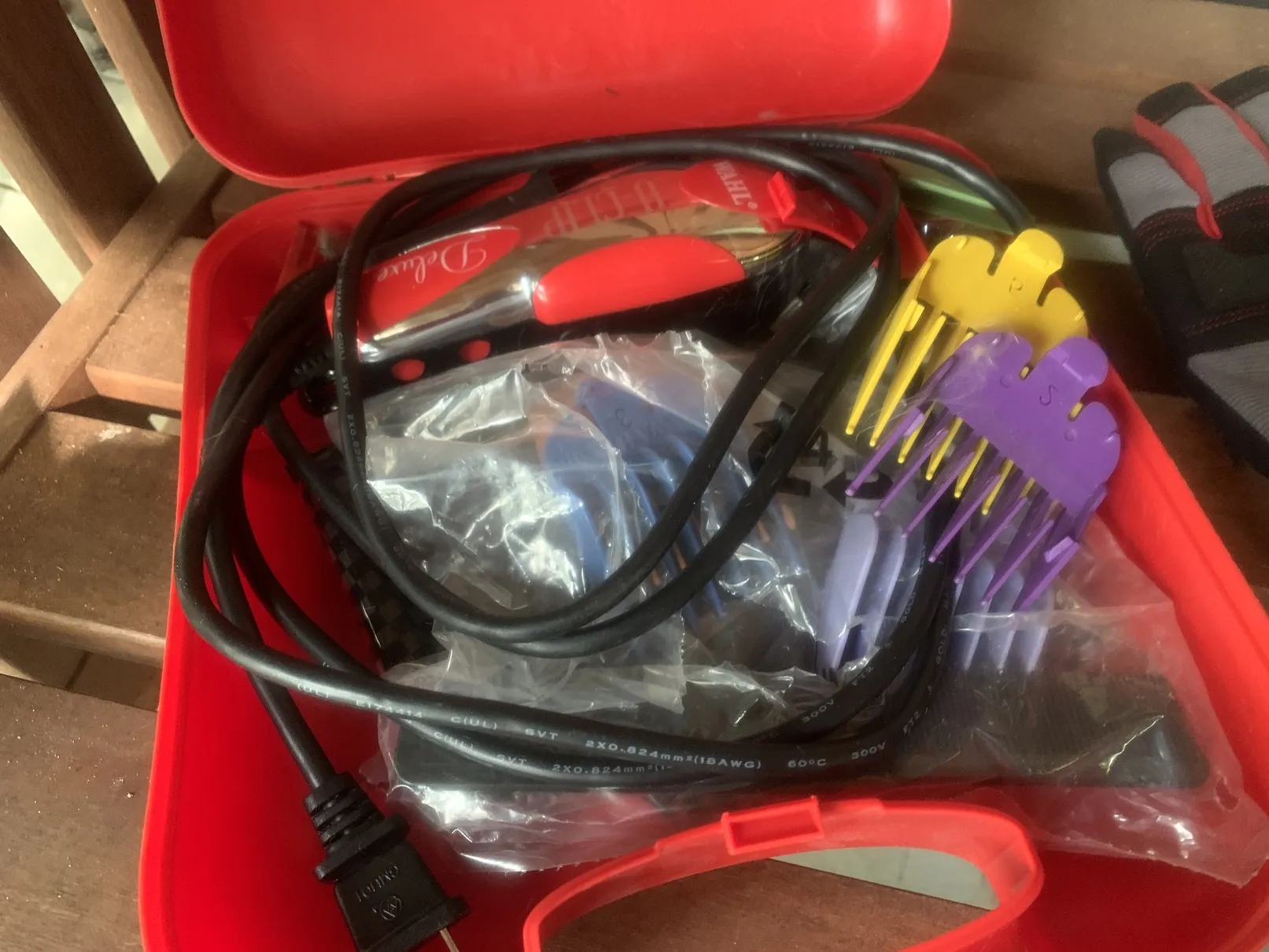 Mentioned grooming products and tools display
