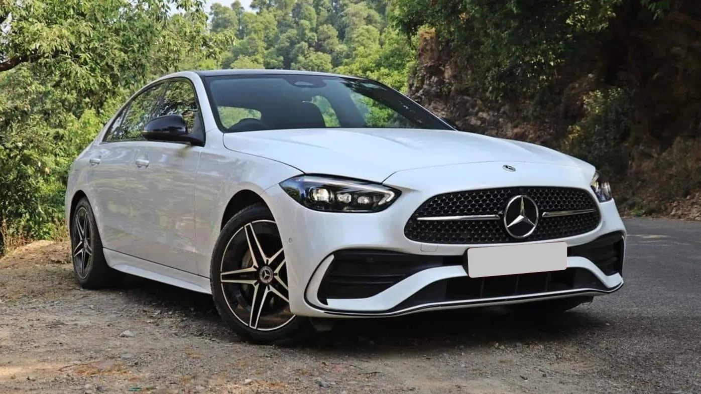 Mercedes-Benz C-Class in a sleek, urban setting, highlighting its modern and sophisticated lines