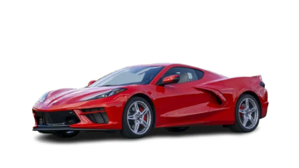Mid-engine Chevrolet Corvette Stingray on the track