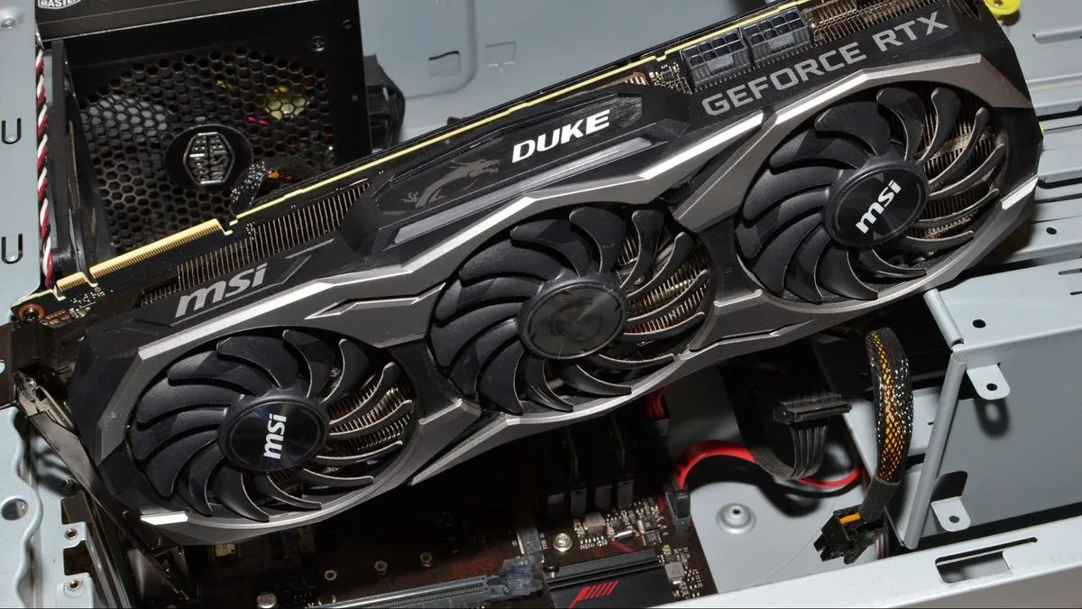 No matter how hard you shove, this graphics card isn't going to fit into this PC.