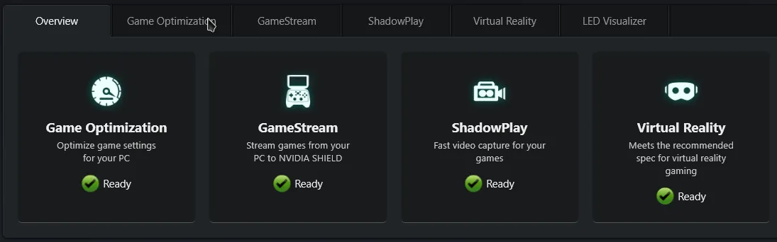 NVIDIA GeForce Experience confirming the GTX 970's VR readiness.