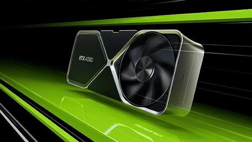 NVIDIA GeForce RTX 4090 GPU card in a computer setup