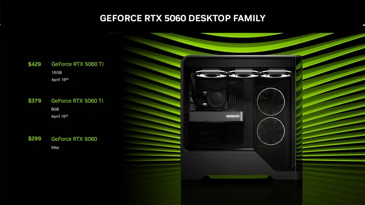 Nvidia GeForce RTX 5060 and 5060 Ti Graphics Cards