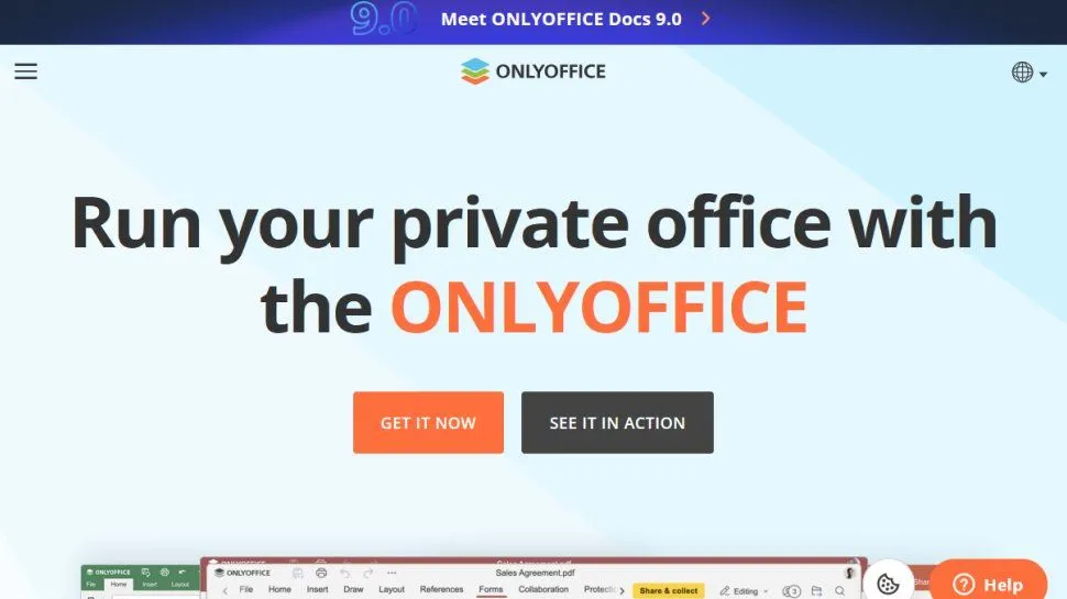 OnlyOffice website screenshot (September 2025).