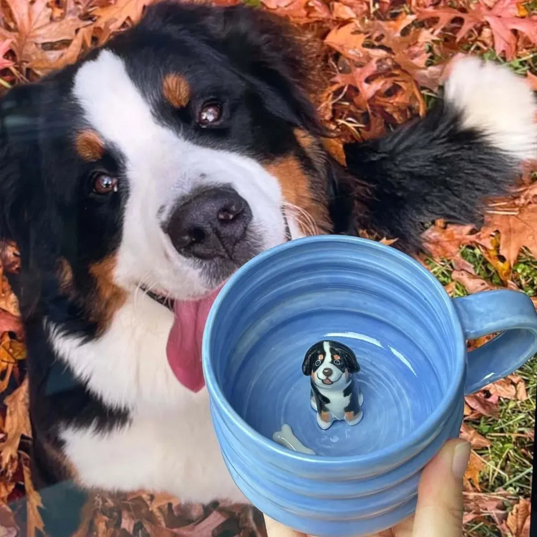 Pawows Handmade Pet Figure Ceramic Mug - Dog Lover gifts