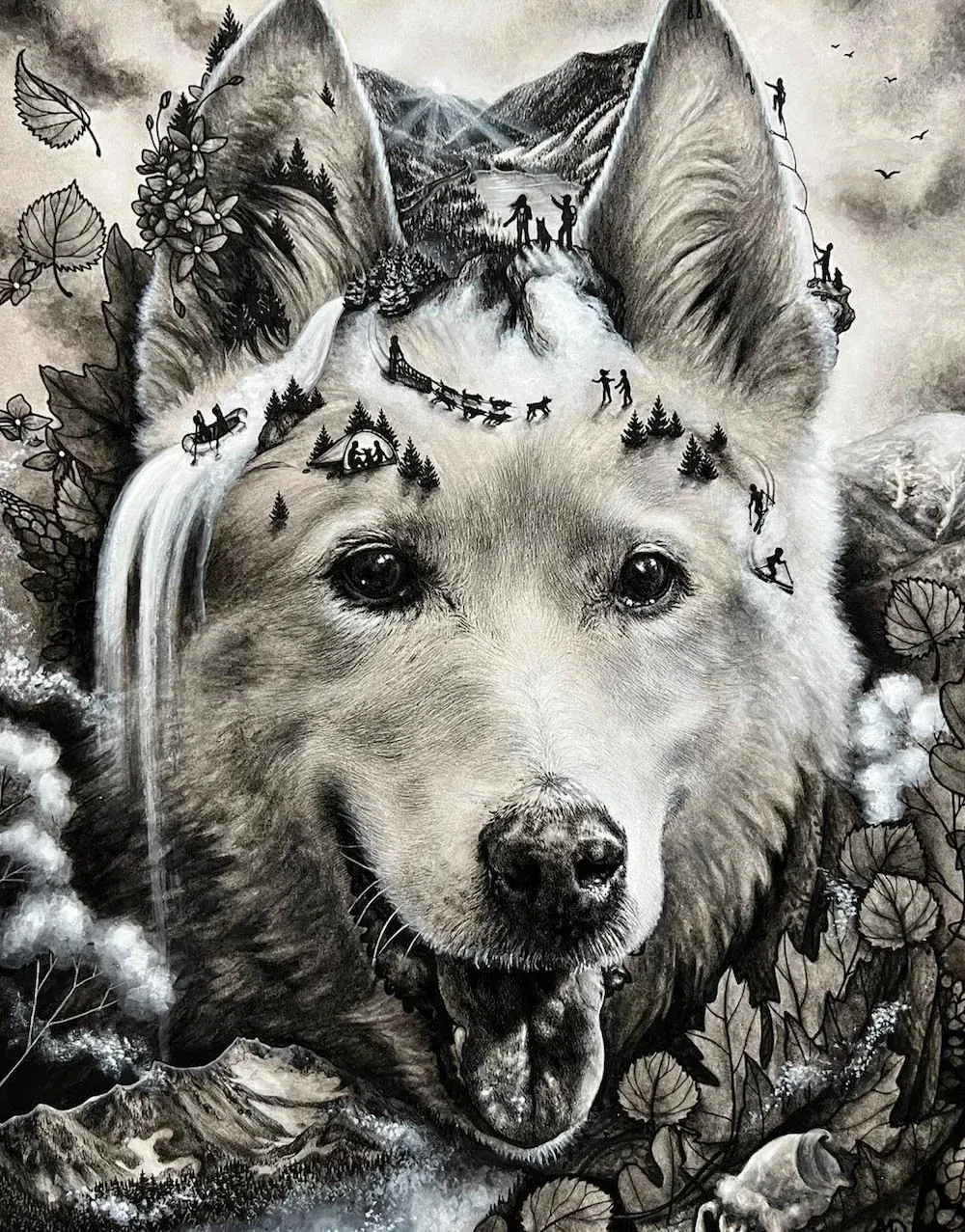 pet memorial custom portrait artwork