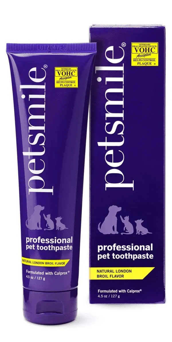 Petsmile Professional Dog Toothpaste in a large tube for dental hygiene