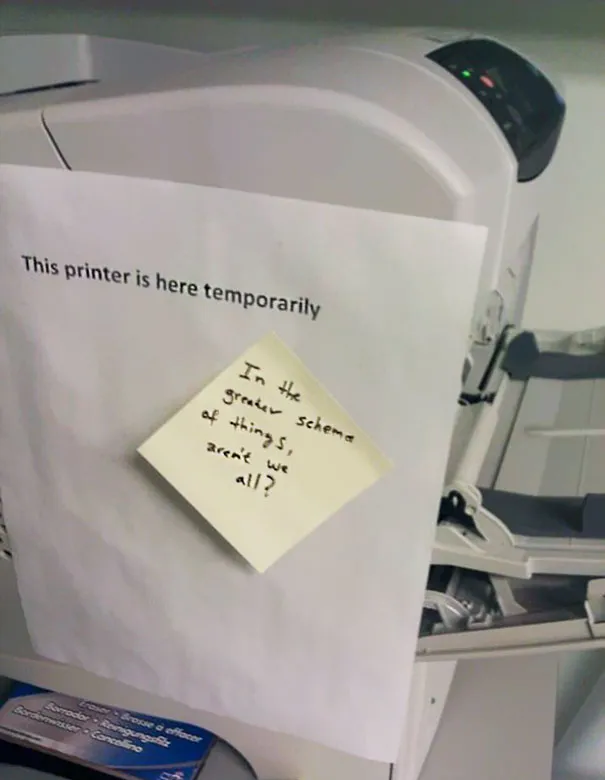 Philosophical note shaming lunch thief