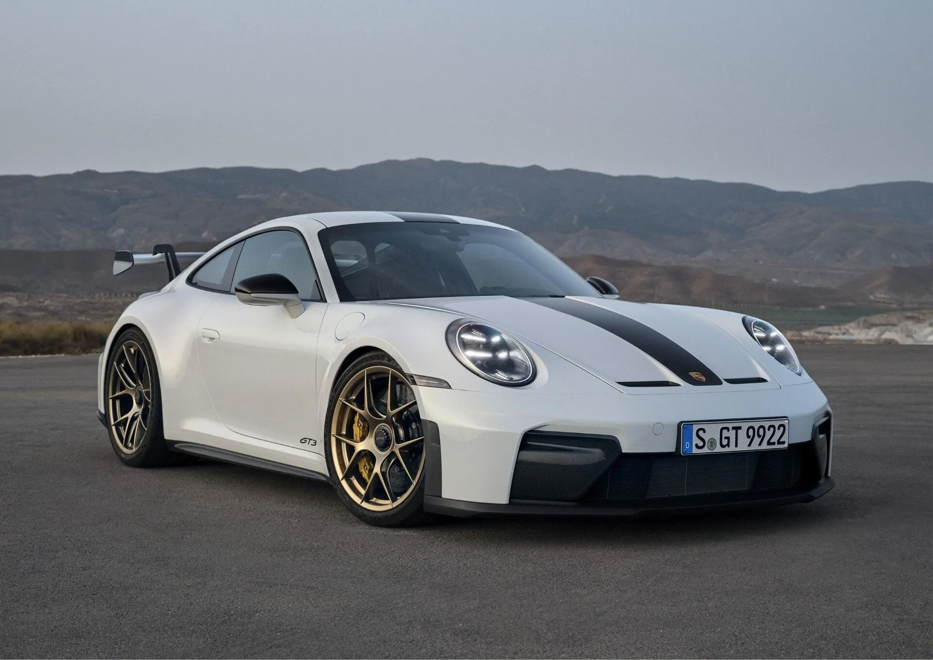 Porsche 992.2 GT3 on a racetrack