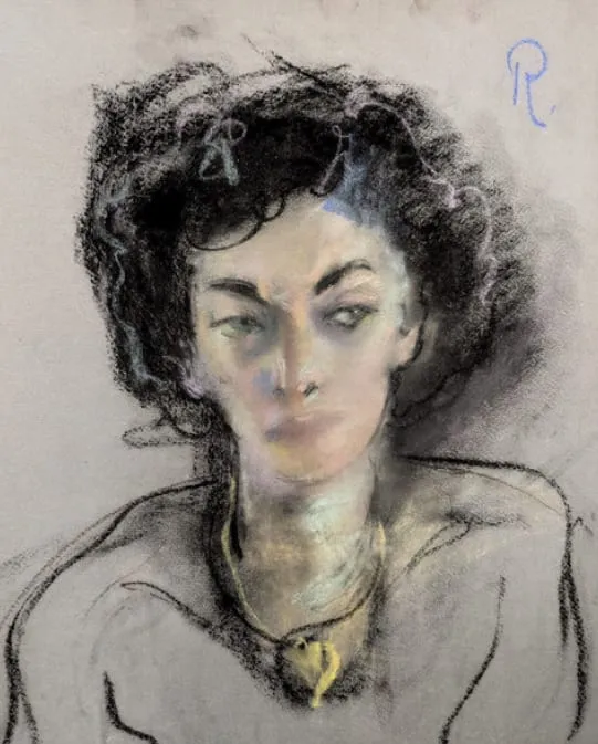 Portrait of Diana Adler (1942) by **Norman Raeben**