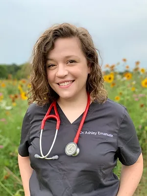 Portrait of Dr. Ashley Emanuele, skilled veterinarian