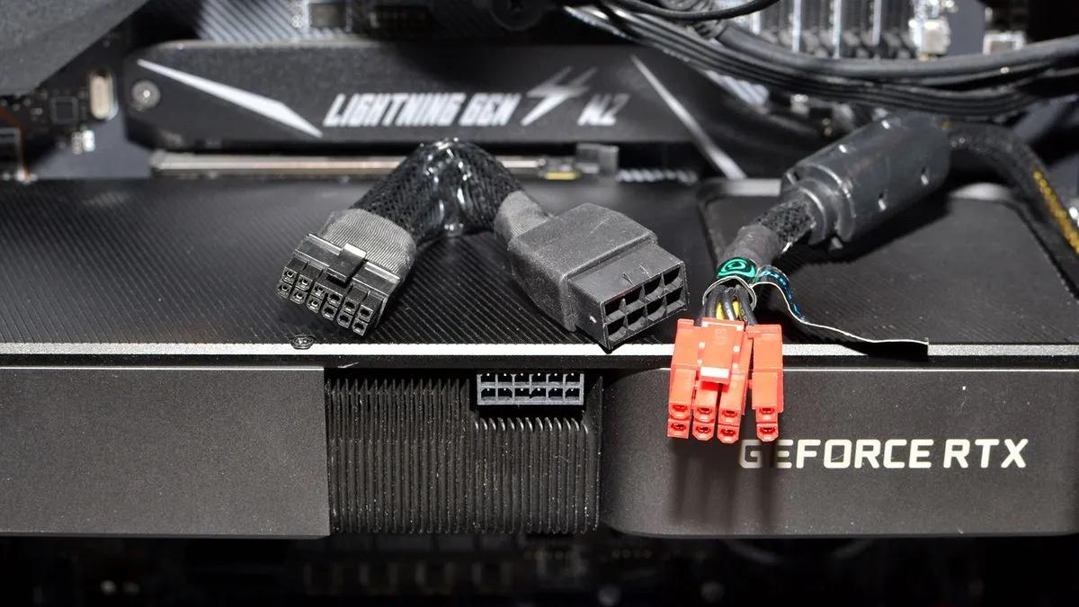 Power connector on graphics card