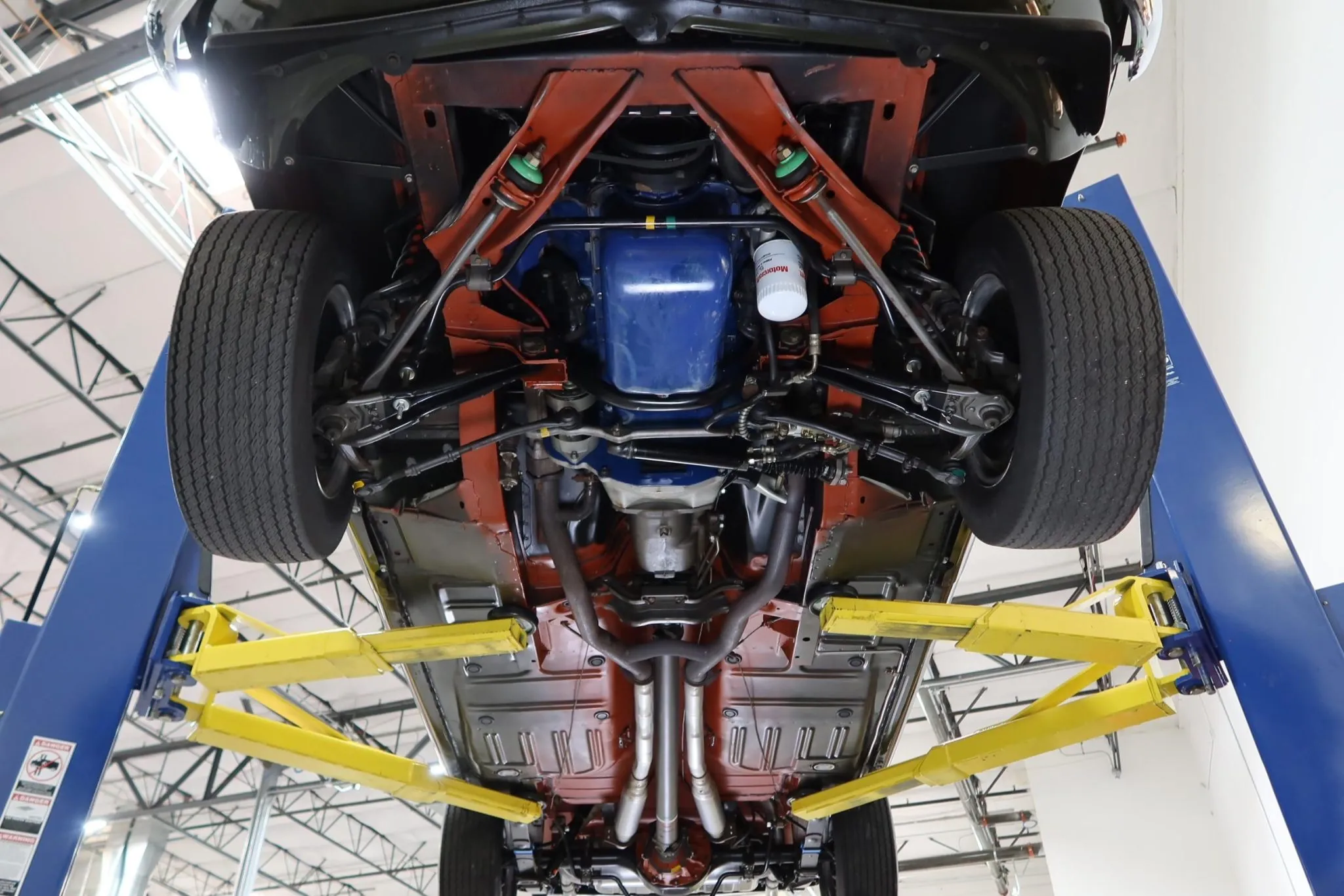 Powerful 429ci Boss V8 engine bay of the 1969 Mustang