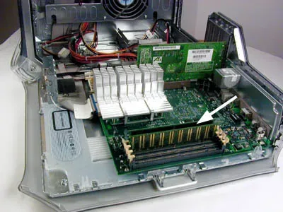 RAM slots location on desktop motherboard