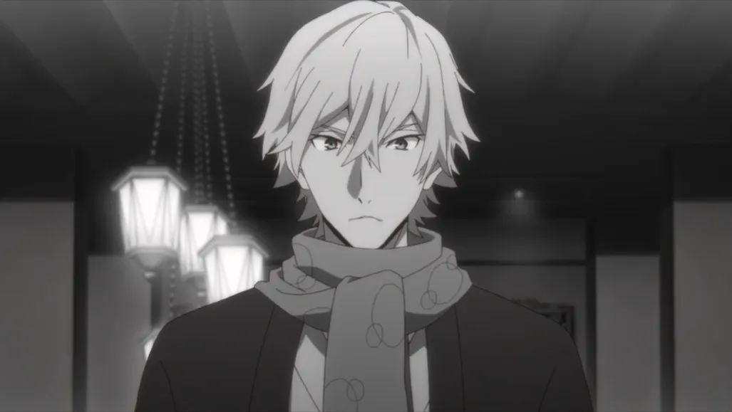 Ranpo waking up confused, adjusting to the "new world" via glasses