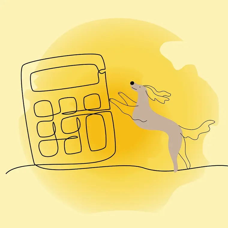 Raw pet food calculator graphic for precise feeding amounts