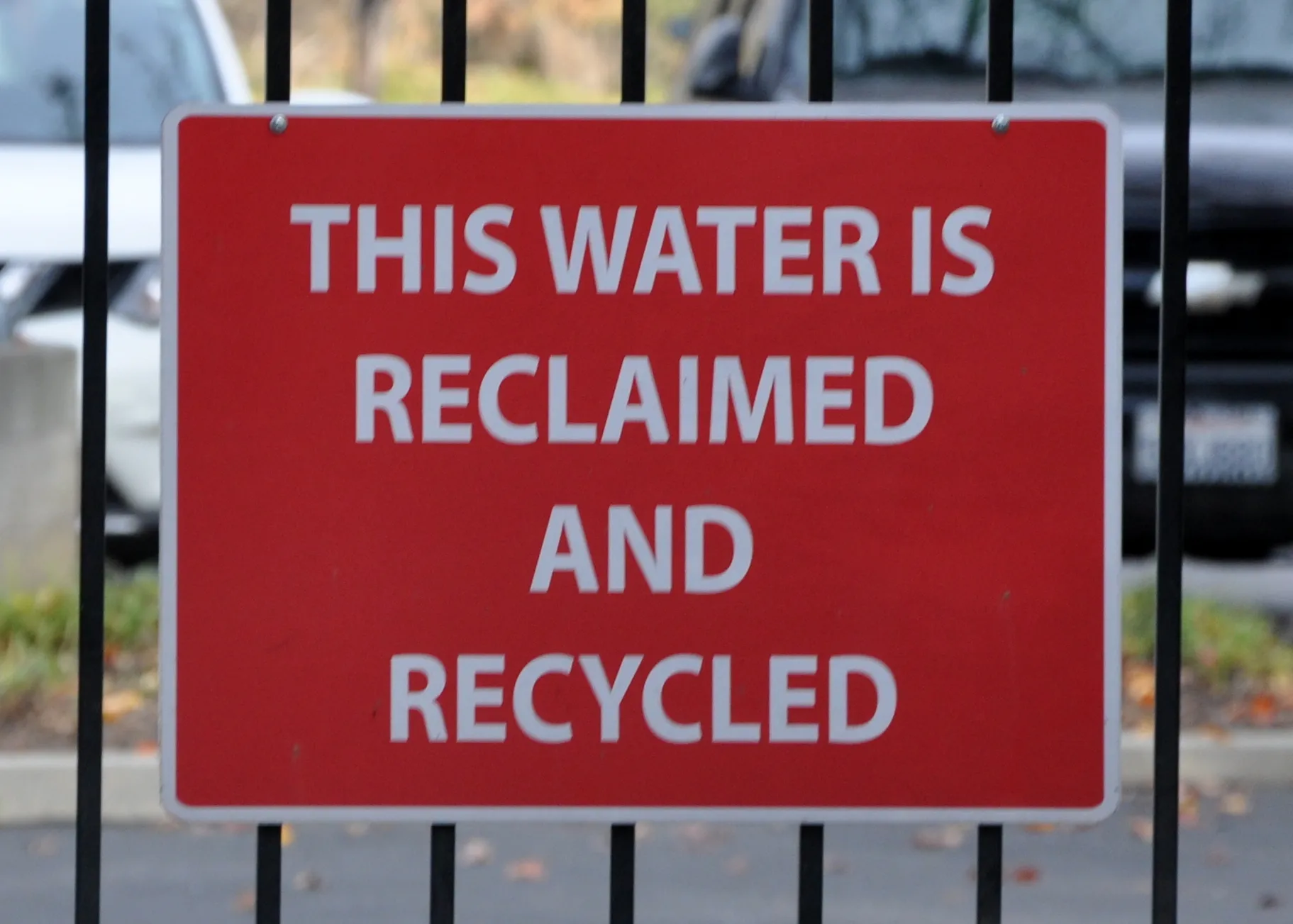 Reclaimed water sign