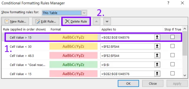 remove formatting from dialog box