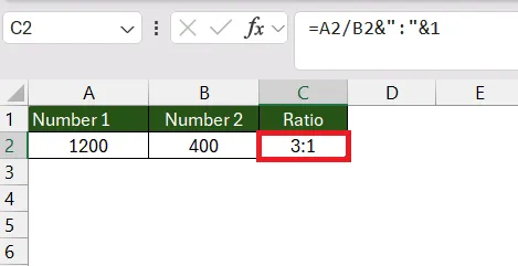 Result of a simple division operation in Excel