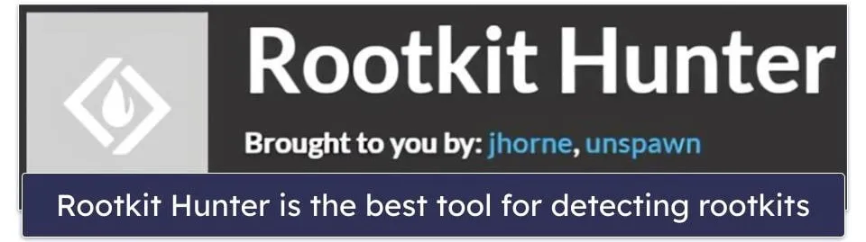 Rootkit Hunter's command-line output showing system scan results